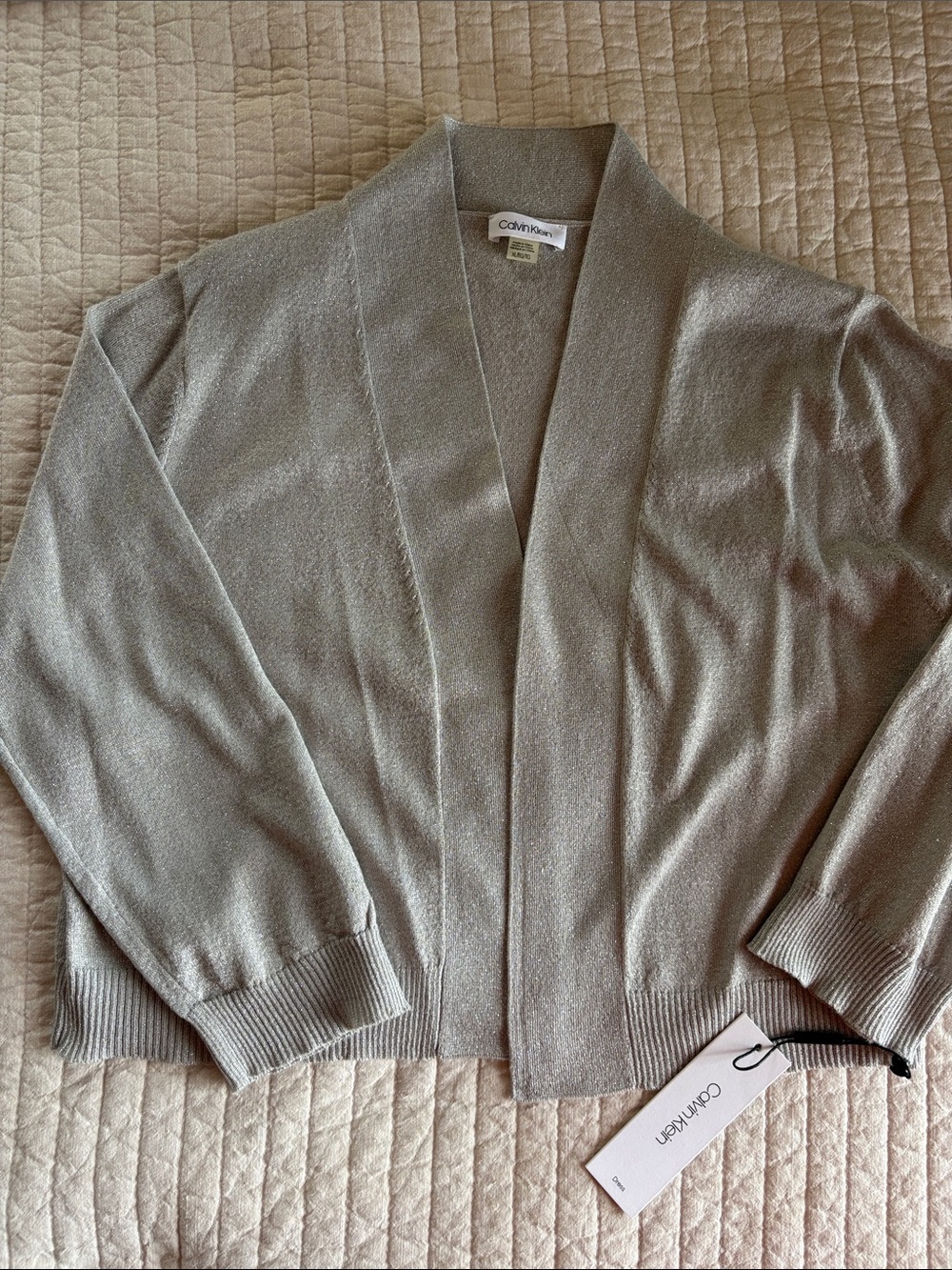 Calvin Klein NWT Women’s cover up shimmering gray - Picture 6 of 11